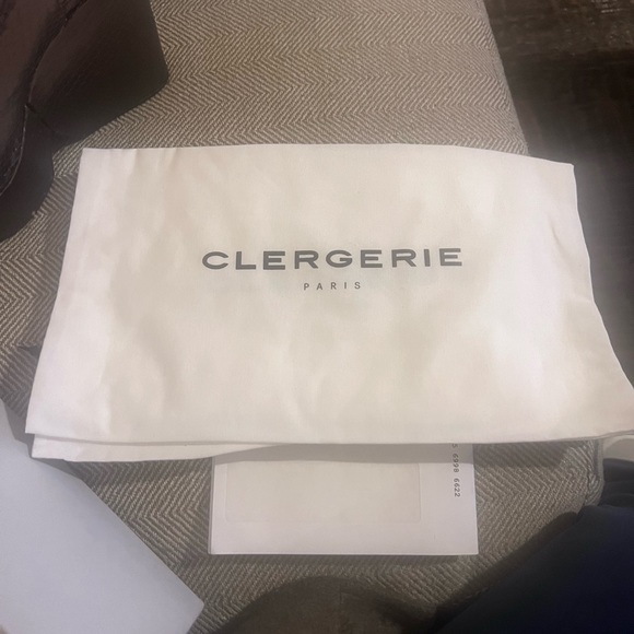 CLERGERIE NWT 
Dylan Snake-Embossed Leather Wedge Sandals Bronze size 6 - Picture 8 of 8